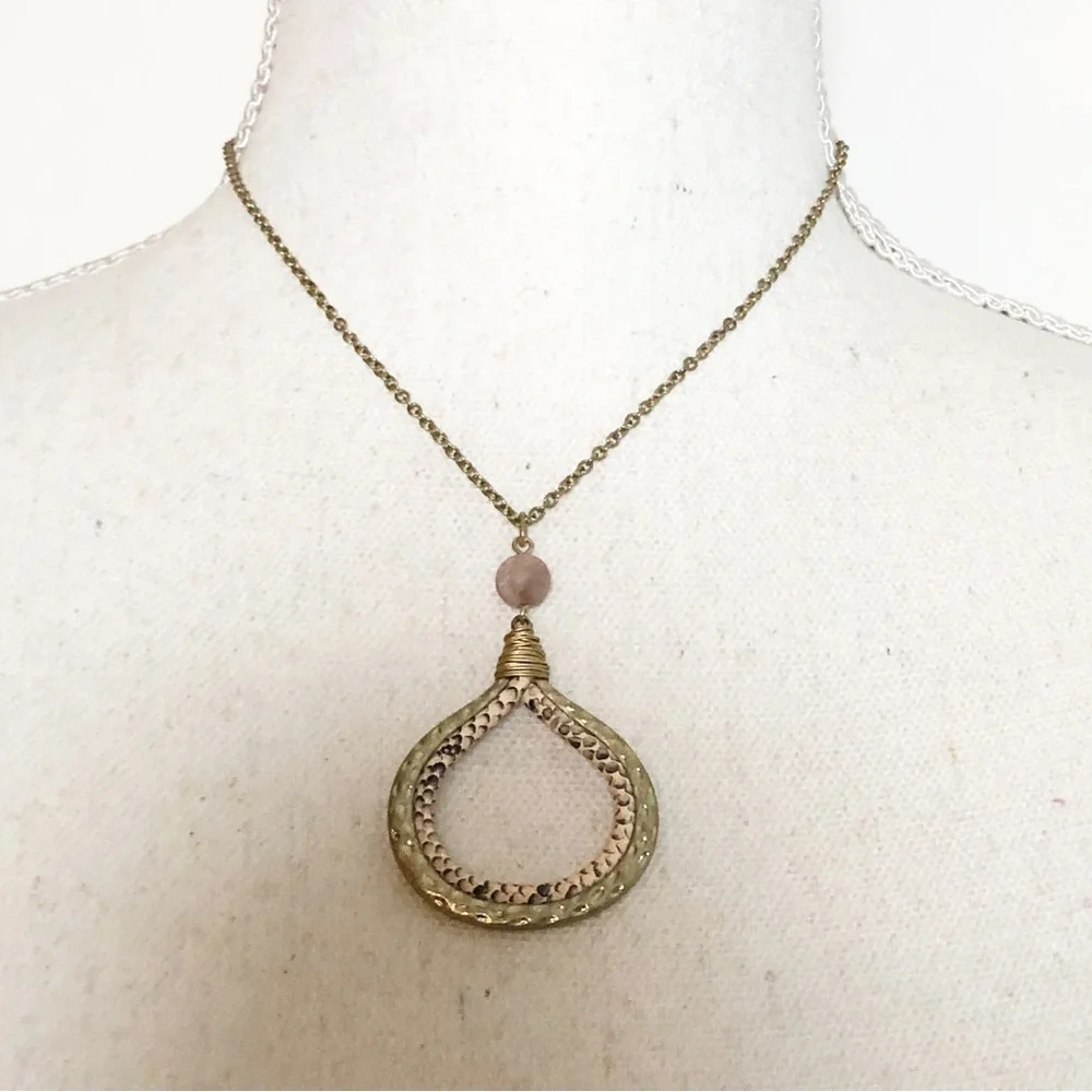 PREMIER DESIGNS River Valley Statement Necklace Gold Tone - Picture 1 of 15